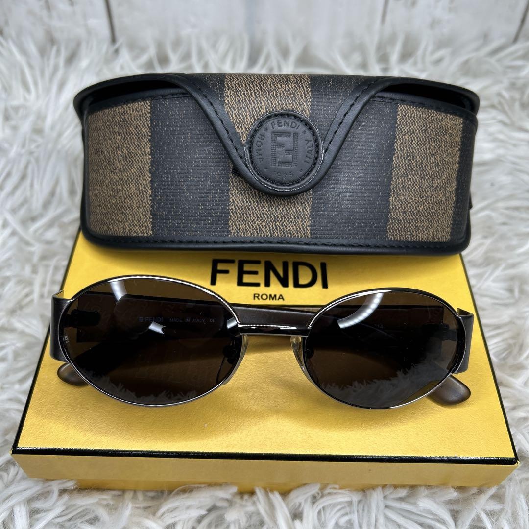 Fendi Brown Pecan Logo Unisex Sunglasses with Case