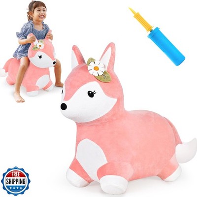 iPlay, iLearn Bouncy Pals Hopping Fox Horse, Toddler Girl Inflata