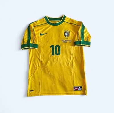 ブラジル代表 Rivaldo 10 Lサイズ シャツ 1998-00 Brazil Home Shirt Rivaldo #10 - 8/10 - (L)