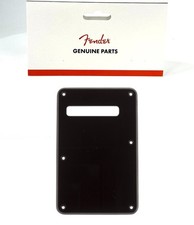 REAL Fender Strat Black BACKPLATE 1-PLY SINGLE SLOT Modern Pickguard Back Plate