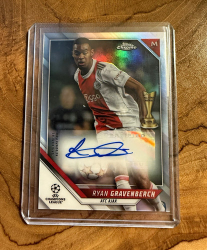 Topps 2021-22 Chrome UCL Ryan Gravenberch AFC Ajax CA-RG Rookie Auto