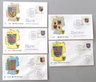 GERMANY – FDC – 1992-1994 – COAT OF ARMS ISSUE - 5 DIFFERENT COVERS