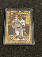 Larry Walker 2024 Topps Gilded Collection Gold Wave Refractor #d /75 Rockies #9