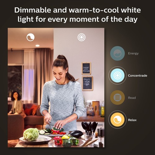 Smart 60W GU10 LED Bulb - White and Color Ambiance Color-Changing Light - 1 P... - Picture 4 of 6