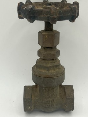 Vintage Ohio Brass Co 1/2  Brass Gate Valve 125 WSP 200 WOG Industrial