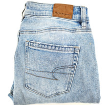 American Eagle Stretch Highest Rise Mom Jeans Women  s Size 0 Light Blue