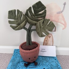 Jellycat Amuseables Monstera Plant Plush Toy NWT Authentic With Dust Bag A2RUB