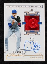 2021 Panini Flawless Signature Prime Materials Gold 3/5 Cavan Biggio Auto j3z