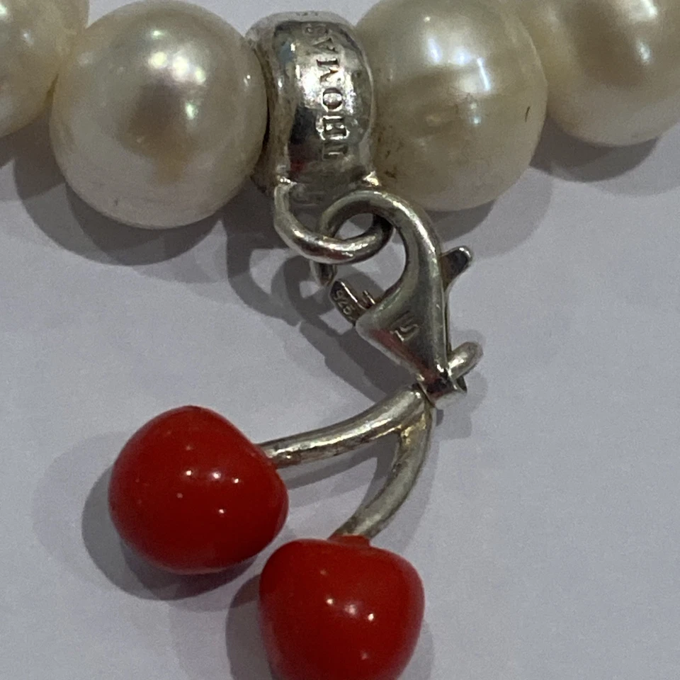 Pulseira de pérolas Thomas Sabo e pulseira de prata cerejas precisa de atenção - Imagem 4 de 4