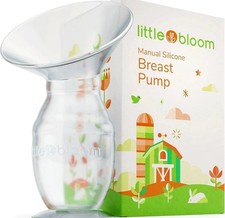 LittleBloom 5oz Silicone Manual Breast Pump, Perfect Fit, Portable Pump With Cap