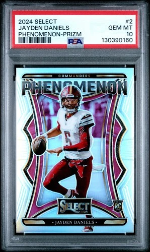 2024 PANINI SELECT PHENOMENON PRIZM #2 JAYDEN DANIELS ROOKIE RC PSA 10