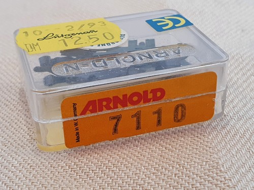 Arnold Spur N: 9 Gleis- Anschlussklemmen Nr. 7110, überwiegend unbenutzt, in OVP | Condition: Gebraucht