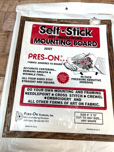 Needlework Mounting Board Acid-Free Adhesive Needlepoint Cross-Stitch Embroidery