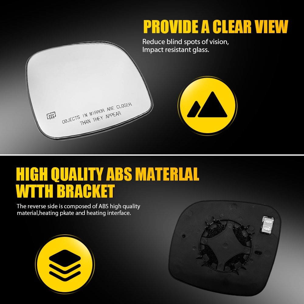 Mirror Glass For 08-16 Dodge Grand Caravan Chrysler TownCountry Left Heated-2SET thumbnail 11