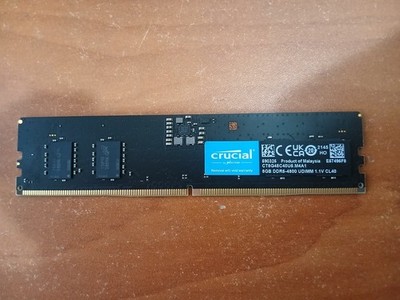 Crucial Micron 8GB (1x8GB) RAM DDR5 4800MHz CT8G48C40U5.M4A1 for