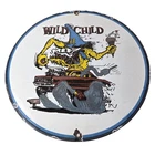 Vintage Rat Fink Hot Rod Sign - Wild Child Biker Chevy Gas Pump Porcelain Sign