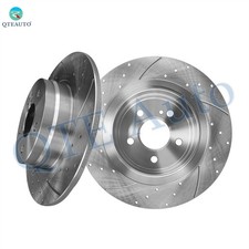 Rear 300mm Drilled Slotted Brake Disc Rotors For 2012 2015 Mercedes Benz C250