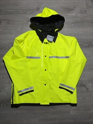 3M Scotchlite Reflective Work Jacket Yellow/Black Safety Coat Size XL NWT