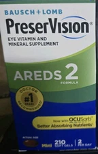 Bausch + Lomb PreserVision AREDS 2 Formula 210 ct. Minis exp date 2026