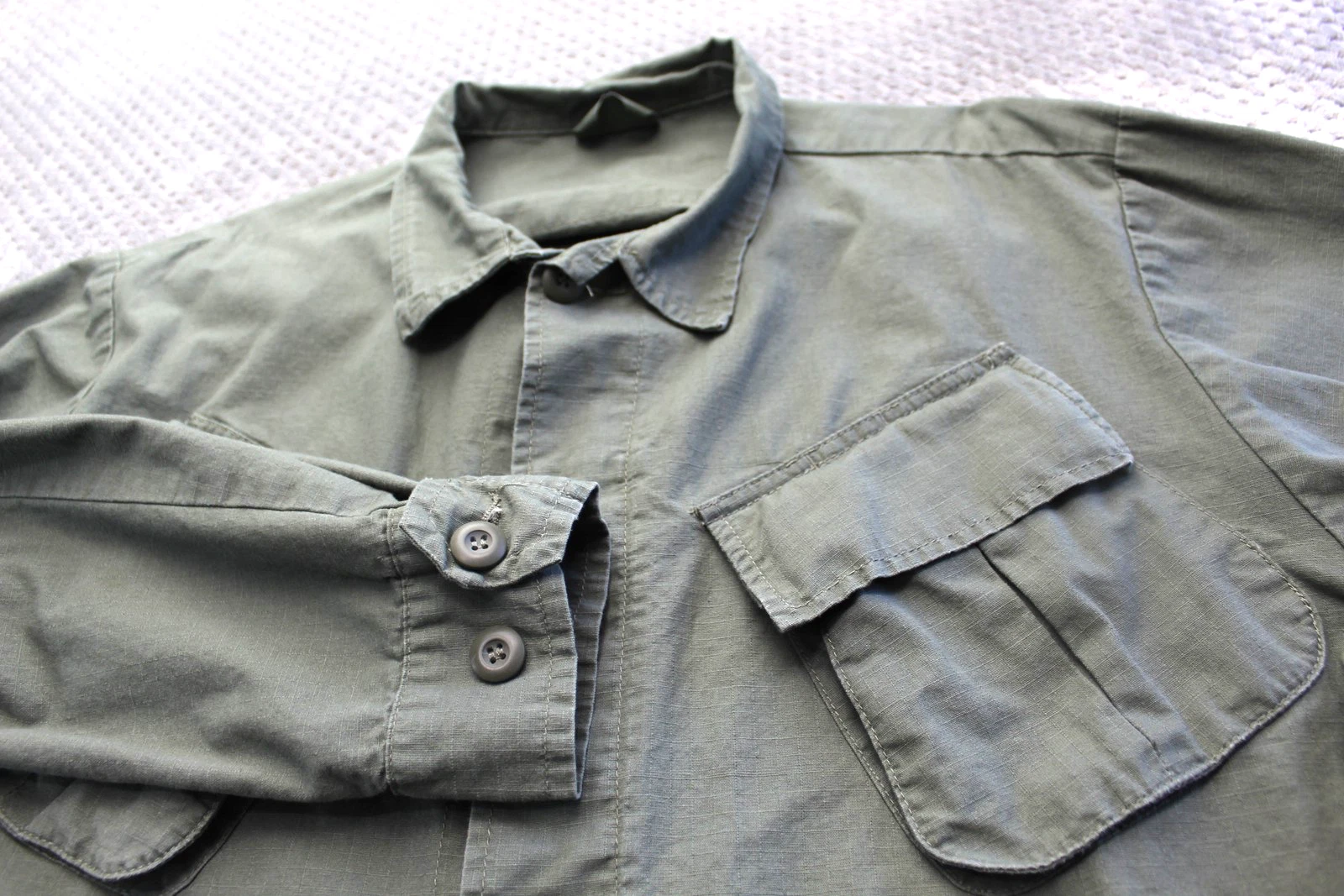Rothco Jacket Mens Medium Green BDU Ripstop Field Button Front Reproduction image 8