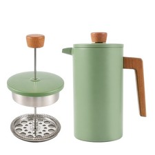 34oz/1000ml, French Press Coffee Maker Double Wall Insulated Stainless Steel