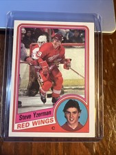 Steve Yzerman 1984-85 Topps Rookie Card RC #49 HOF NM Range Detroit Red Wings. rookie card picture