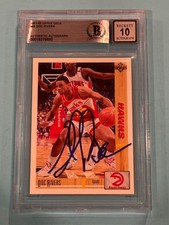 GLENN DOC RIVERS Signed 1991-92 UPPER DECK Card #46 Beckett (BAS) AUTO 10