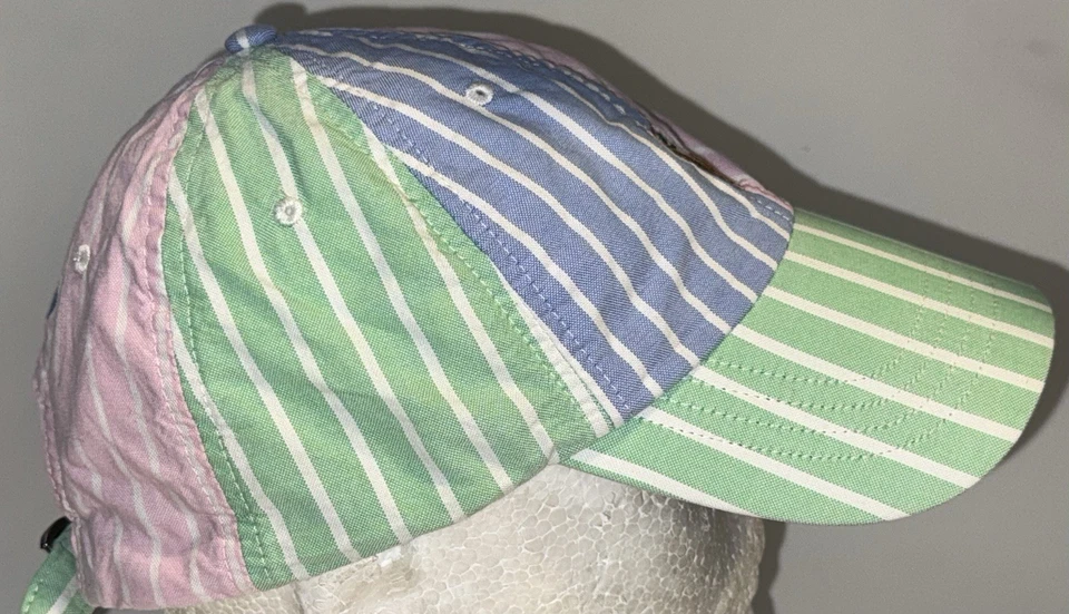 Ralph Lauren Polo Pastel Rayas Color Bloque Gorra Sombrero Foto 4 de 4