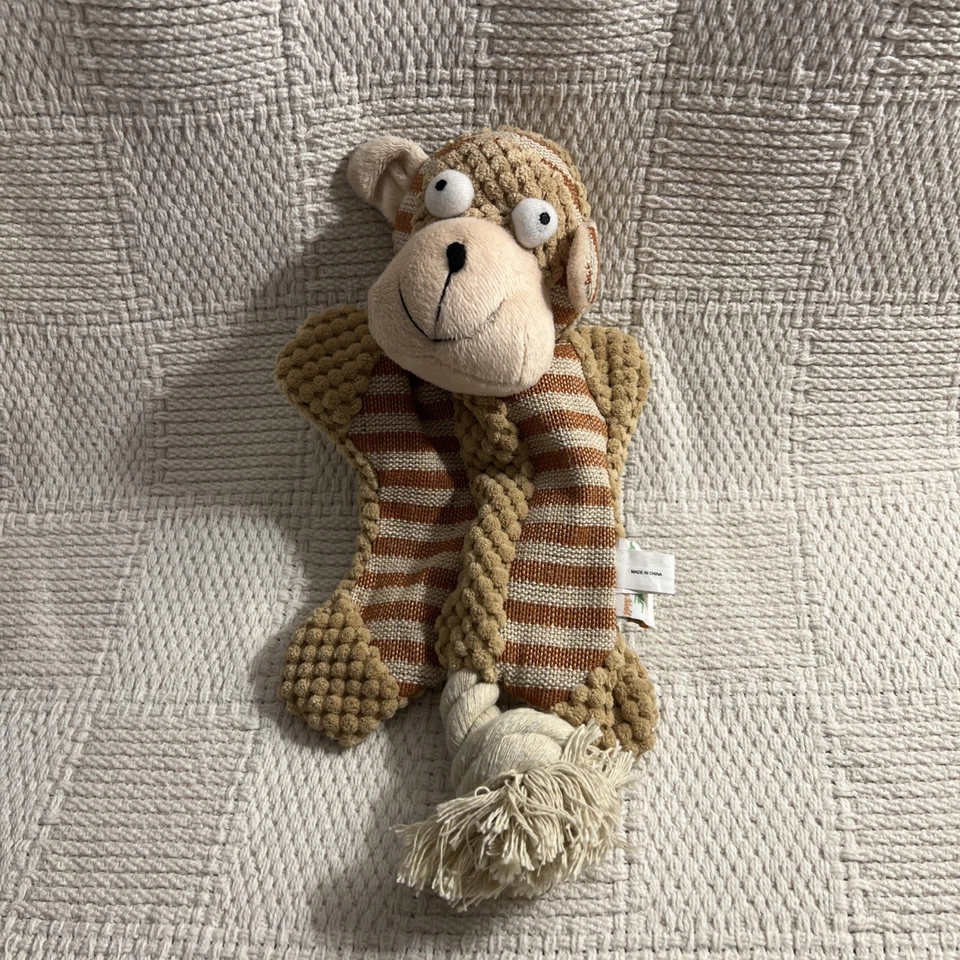 Paw’s World Happy Doy Happy World 2 juguete para perro sin relleno chirrido y cuerda sin usar Foto 4 de 4