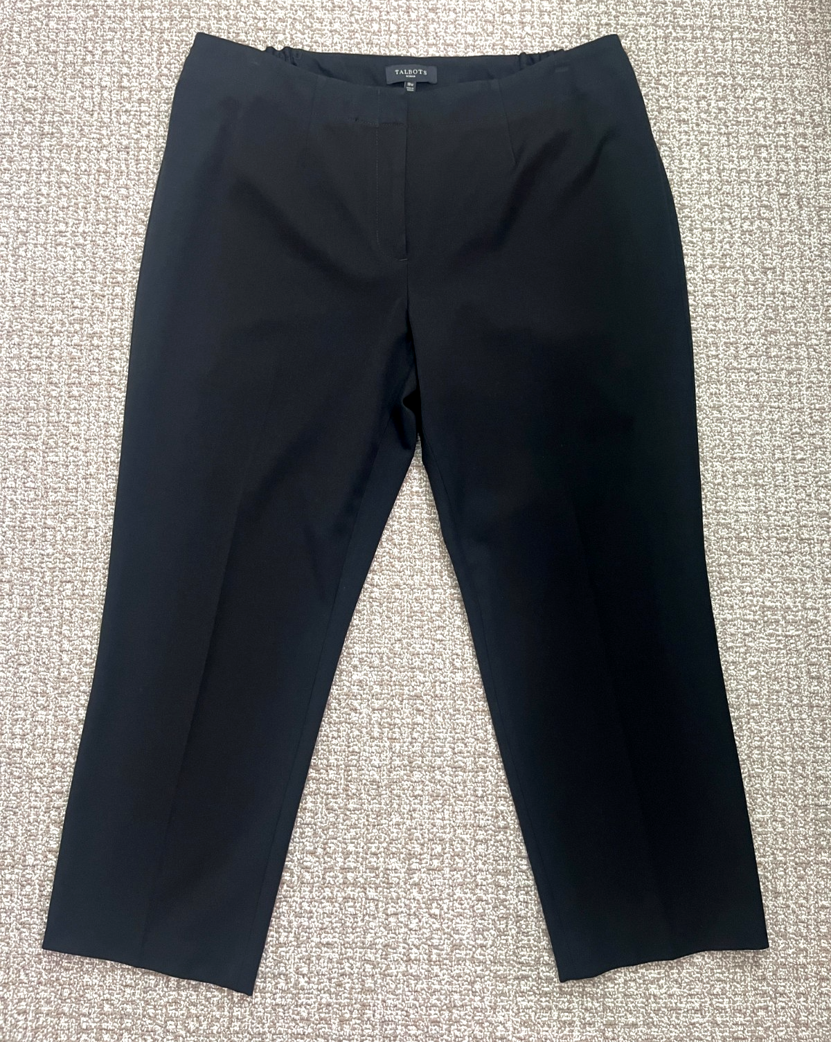 Talbots Women's Black Trousers Pants Elastic Waist Career Dress Size 18W