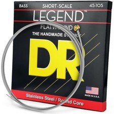 Legend - Polished Flatwound Stainless Steel Bass Strings: Medium 45-105 Short...