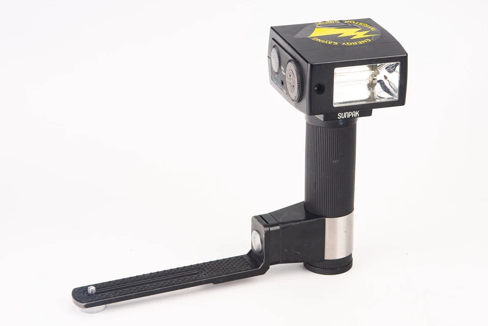 Unidad de manija de flash de cámara electrónica Sunpak Auto 511 con cable de alimentación V23 Foto 2 de 4