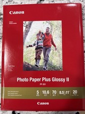 CANON Photo Paper Plus Glossy II - 8.5" x 11" - PP-301 inkjet - 20 Sheets