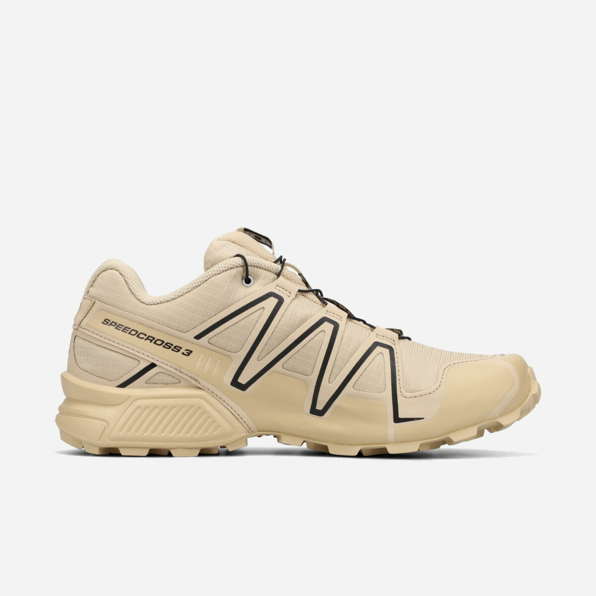 SALOMON SPEEDCROSS 3 ベージュ Salomon Speedcross 3 Safari Sfari Black Beige L47859900 Men's Size