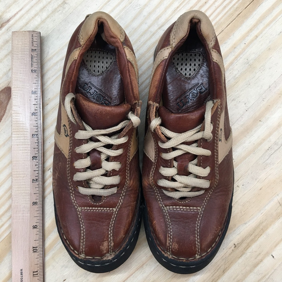 Born Shoes Womens 6 M Oxford Lace Up B7400 Brown Leather Bicycle