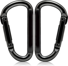 EZYA Heavy Duty Carabiner Clips, 860Lbs - 3" Iron Carabiners for Keys, Gym, Camp
