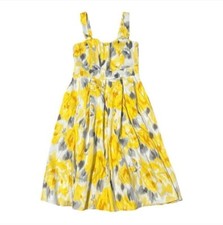 Eliza J Yellow Floral Watercolor Sundress Women 6