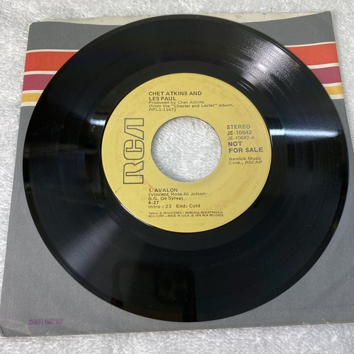 Chet Atkins and Les Paul- Avalon/Moonglow 45rpm 7”-PROMO-
