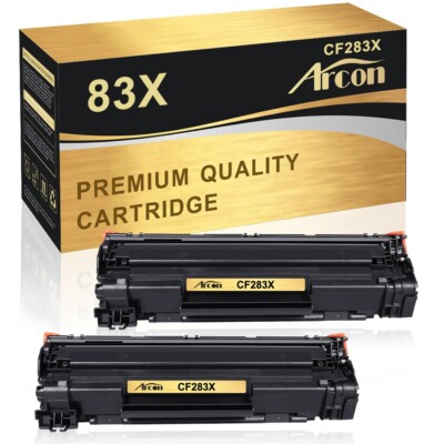 2PK CF283X 83X Toner Compatible With HP LaserJet Pro MFP M225dn M225dw Printer