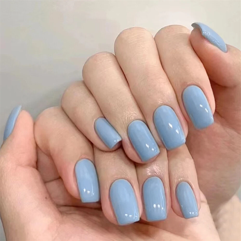 sky blue nails