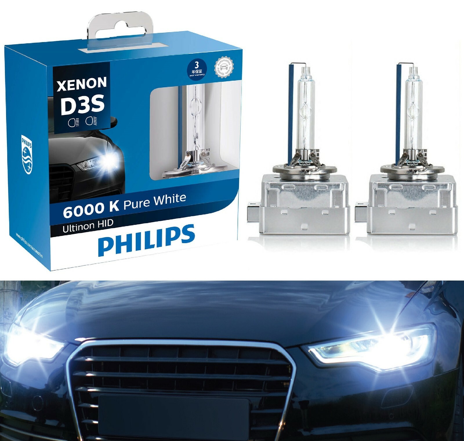 Ultinon Xenon D3S Blanco Dos Bombillas Cabeza Luz Repuesto | eBay