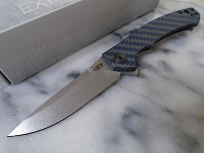 Zero Tolerance Sinkevich Pocket Knife 0450BLUCF Titanium Magnacut 3.25'' Blade