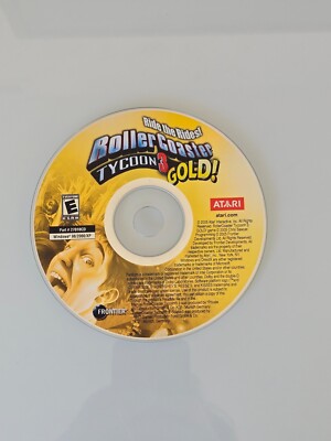 RollerCoaster Tycoon 3: Gold (PC, 2005) DISC ONLY