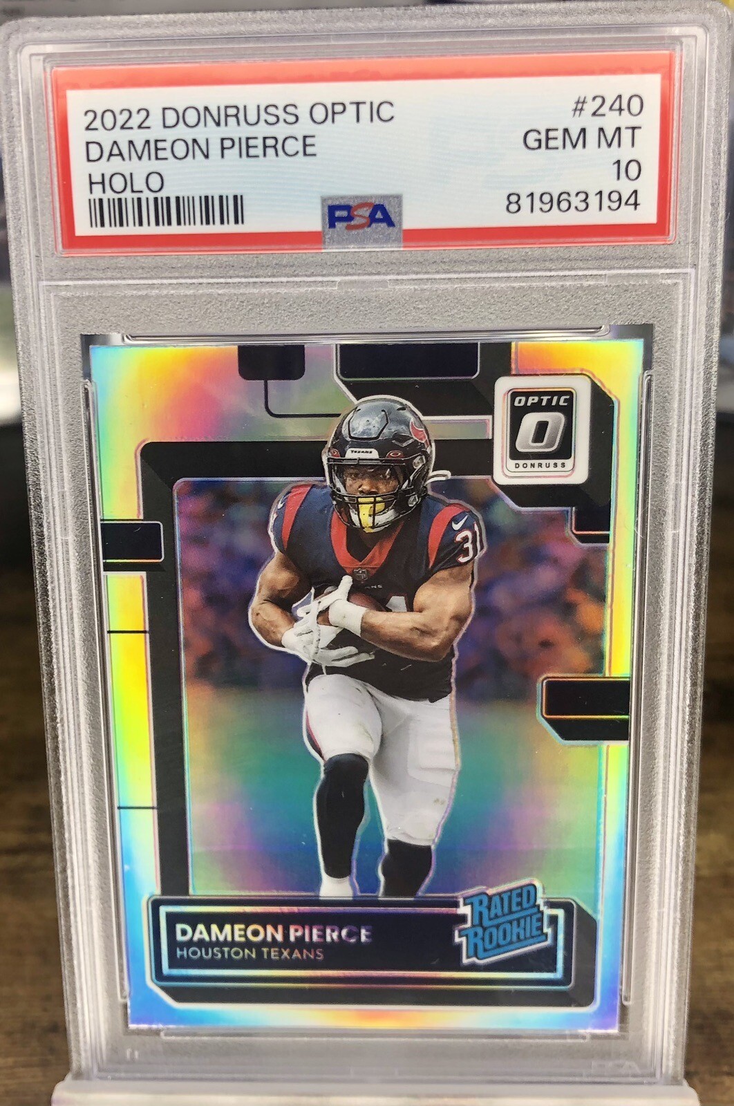 2022 Donruss Optic Dameon Pierce Holo Silver Prizm Rookie RC #240 PSA 10