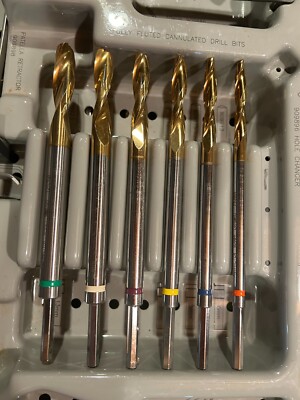 surgical instruments: fully fluted cannulated drill bit set 8mm-13mm