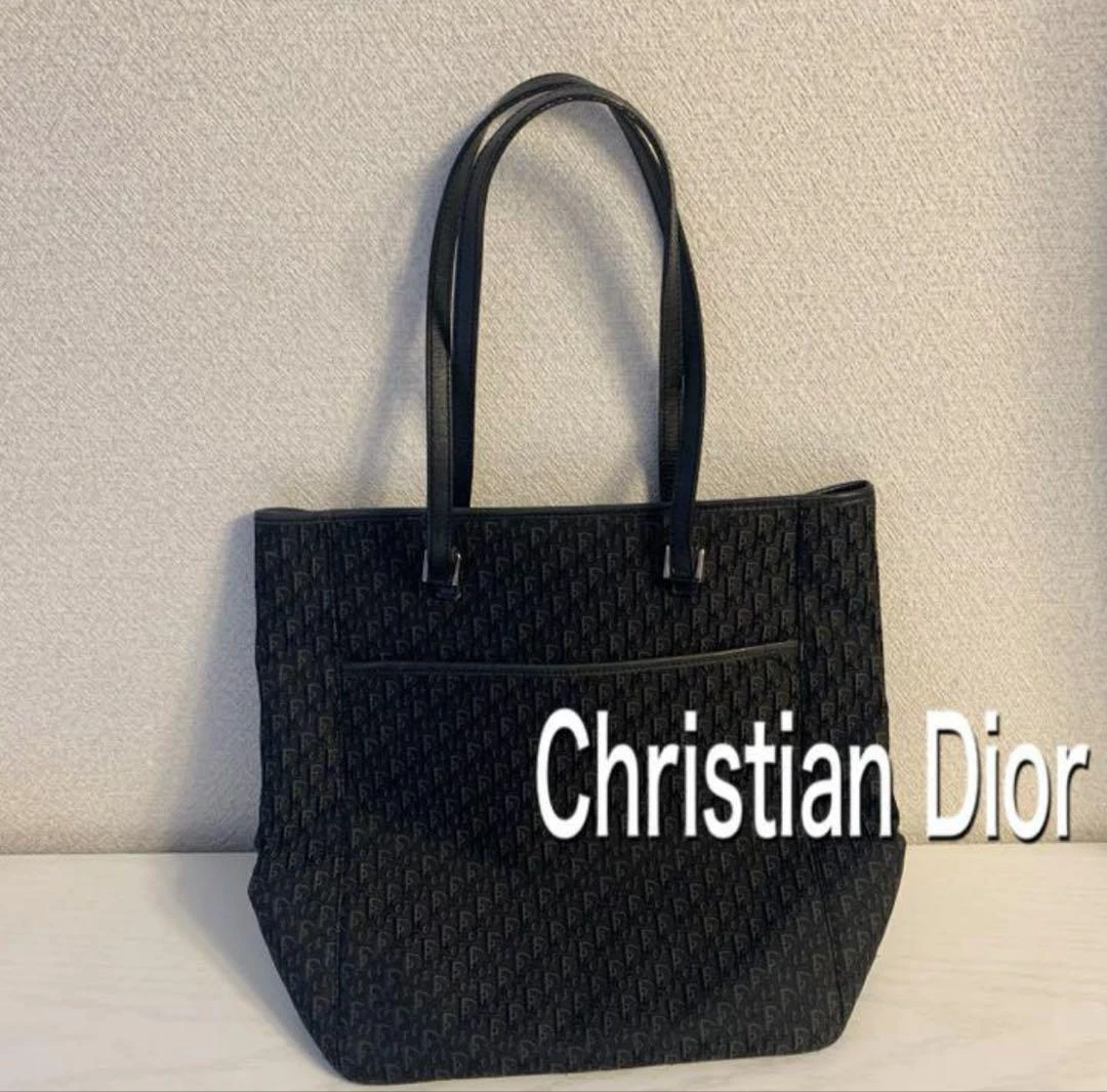 Sac fourre tout Christian Dior noir avec logo31 cm x 26 cm occasion