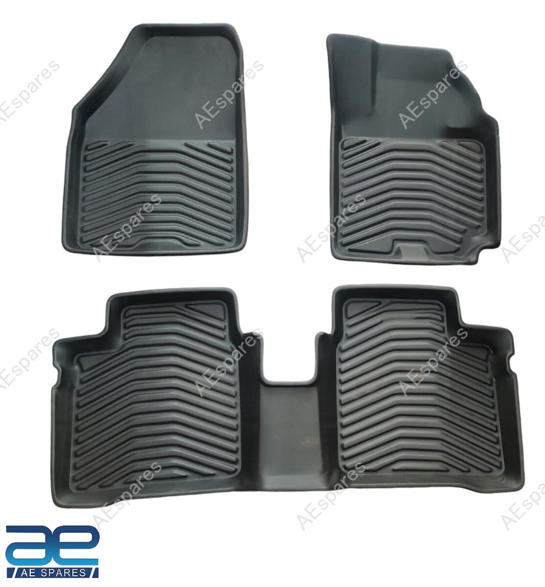 Car Floor Foot Mat Hard PVC Set of 3 Black For Suzuki Baleno & Fronx