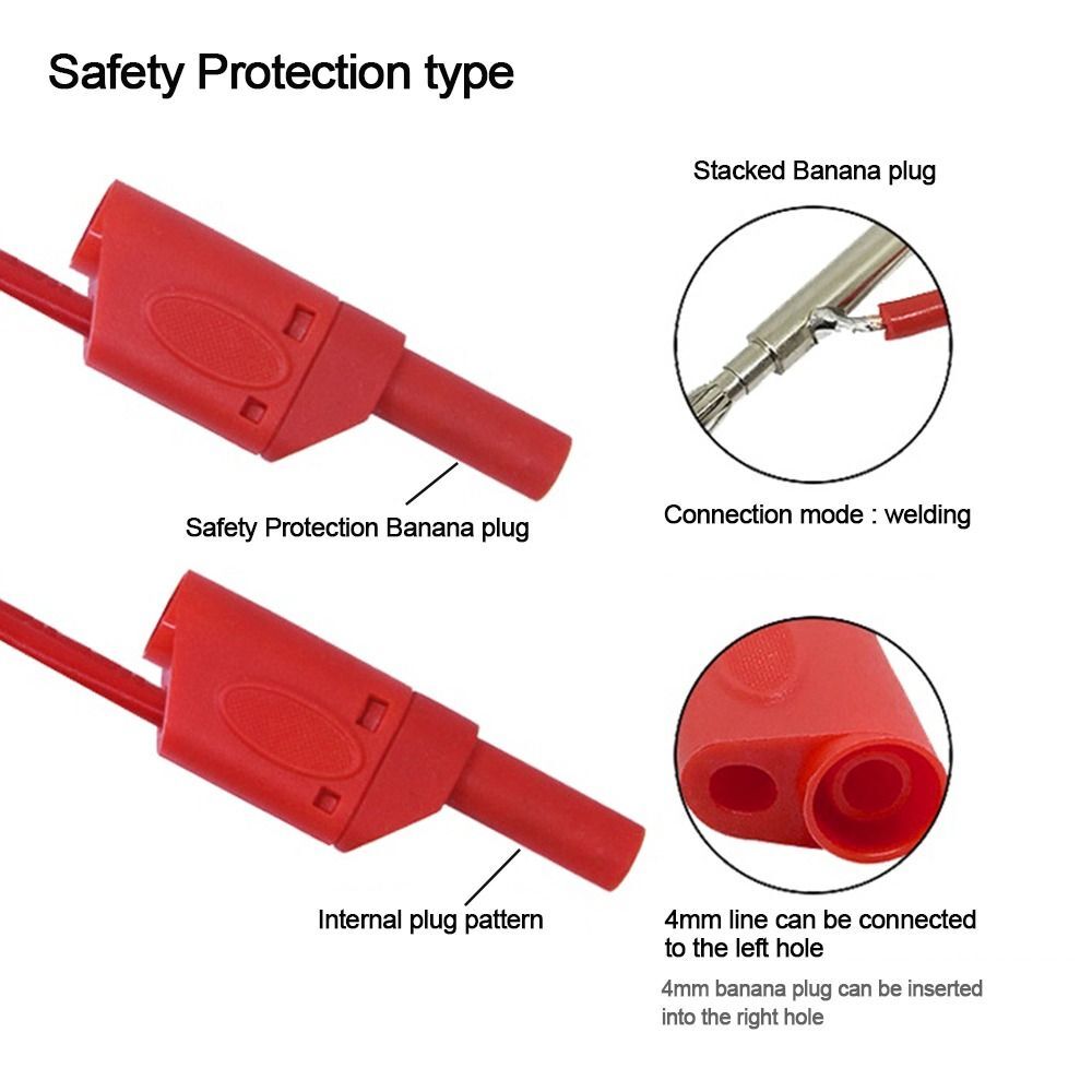 4MM Banana Plug Connector Stackable Banana Plug Wire Solder Insulated
