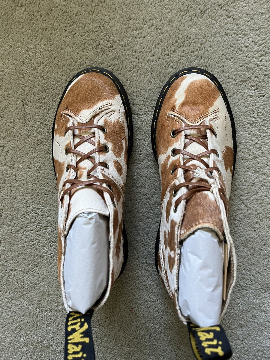 DR. MARTENS CHURCH MONKEY BOOTS CALF HAIR IN JERSEY COW MSRP$210