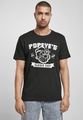 Merchcode T-Shirt Popeye Barber Shop Tee Black